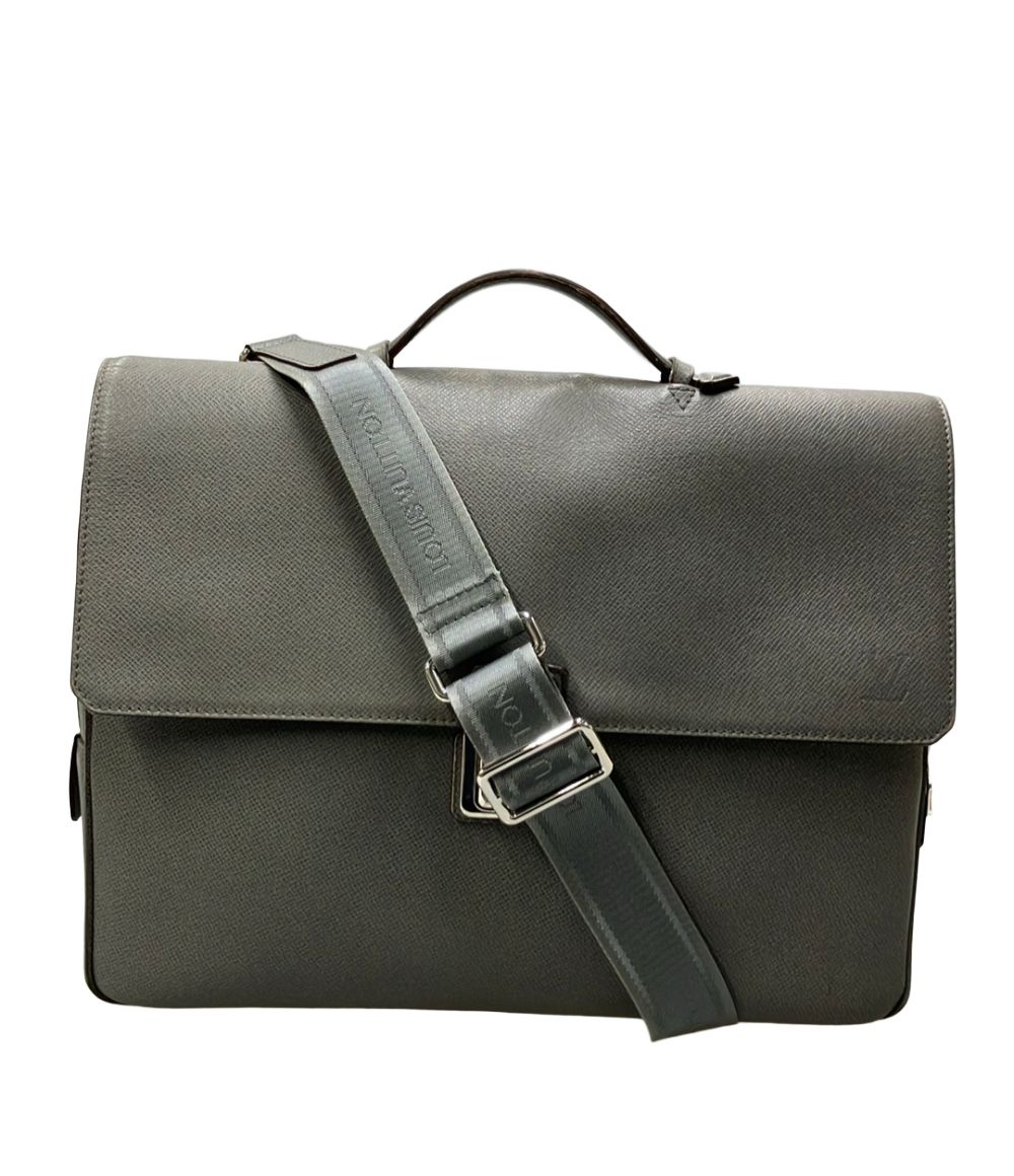 Louis Vuitton Briefcase Shoulder Bag Business 2-Way Crossbody Vasili PM Taiga