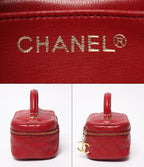 Chanel 2-Way Chain Shoulder Bag Crossbody Vanity Gold — view 4