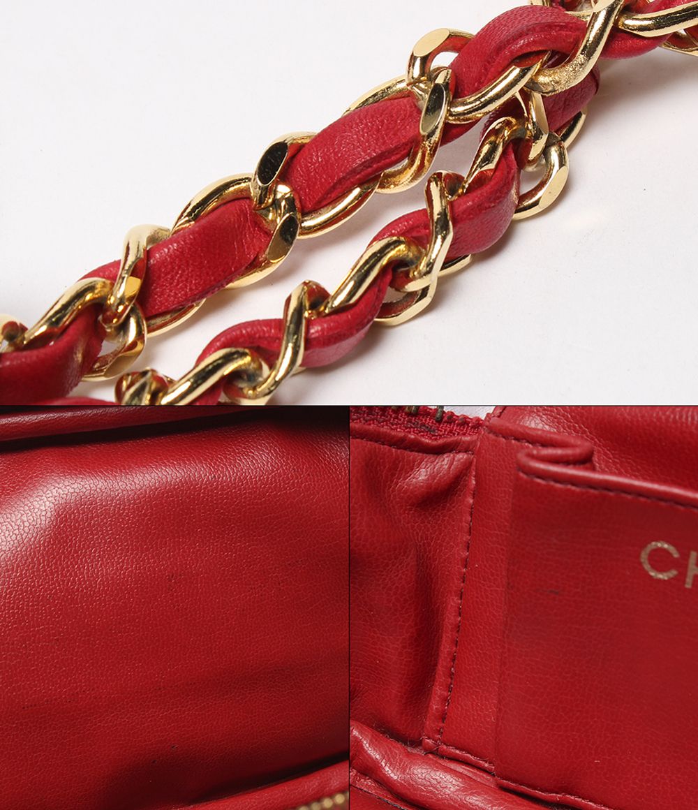 Chanel 2-Way Chain Shoulder Bag Crossbody Vanity Gold — view 8