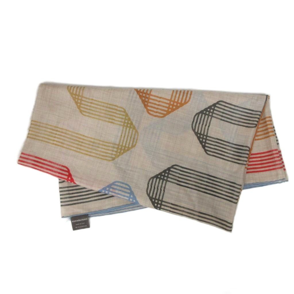 Hermes Scarf Rectangle les Rubans D'hermes Cashmere — view 2