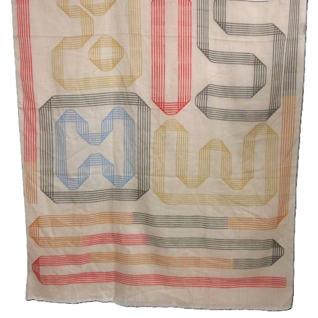 Hermes Scarf Rectangle les Rubans D'hermes Cashmere — view 4