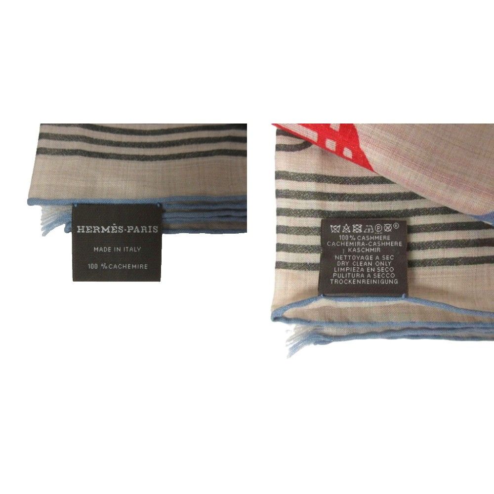 Hermes Scarf Rectangle les Rubans D'hermes Cashmere — view 8