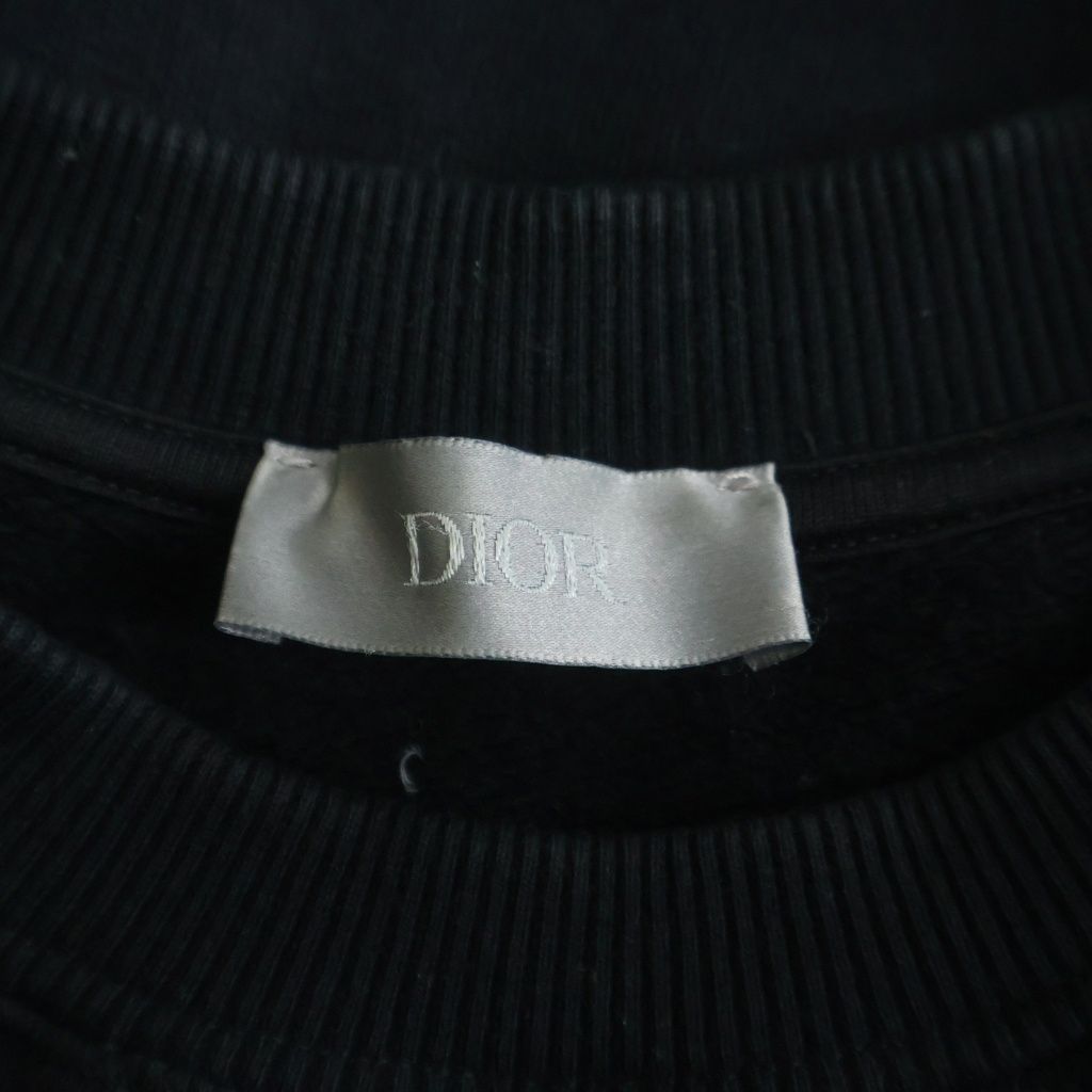 Dior Kenny Shaft Crew Neck Sweatshirt Black Cotton — view 7