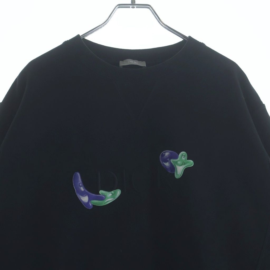 Dior Kenny Shaft Crew Neck Sweatshirt Black Cotton — view 3