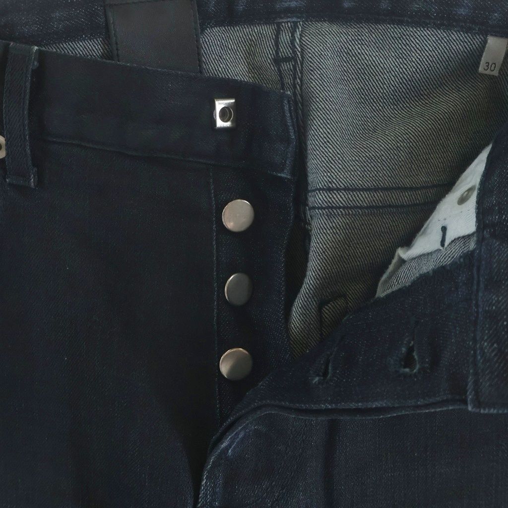 Dior Dirk Side Jake Oiled Coating Slim Denim Pants Indigo Skinny 30 — view 5