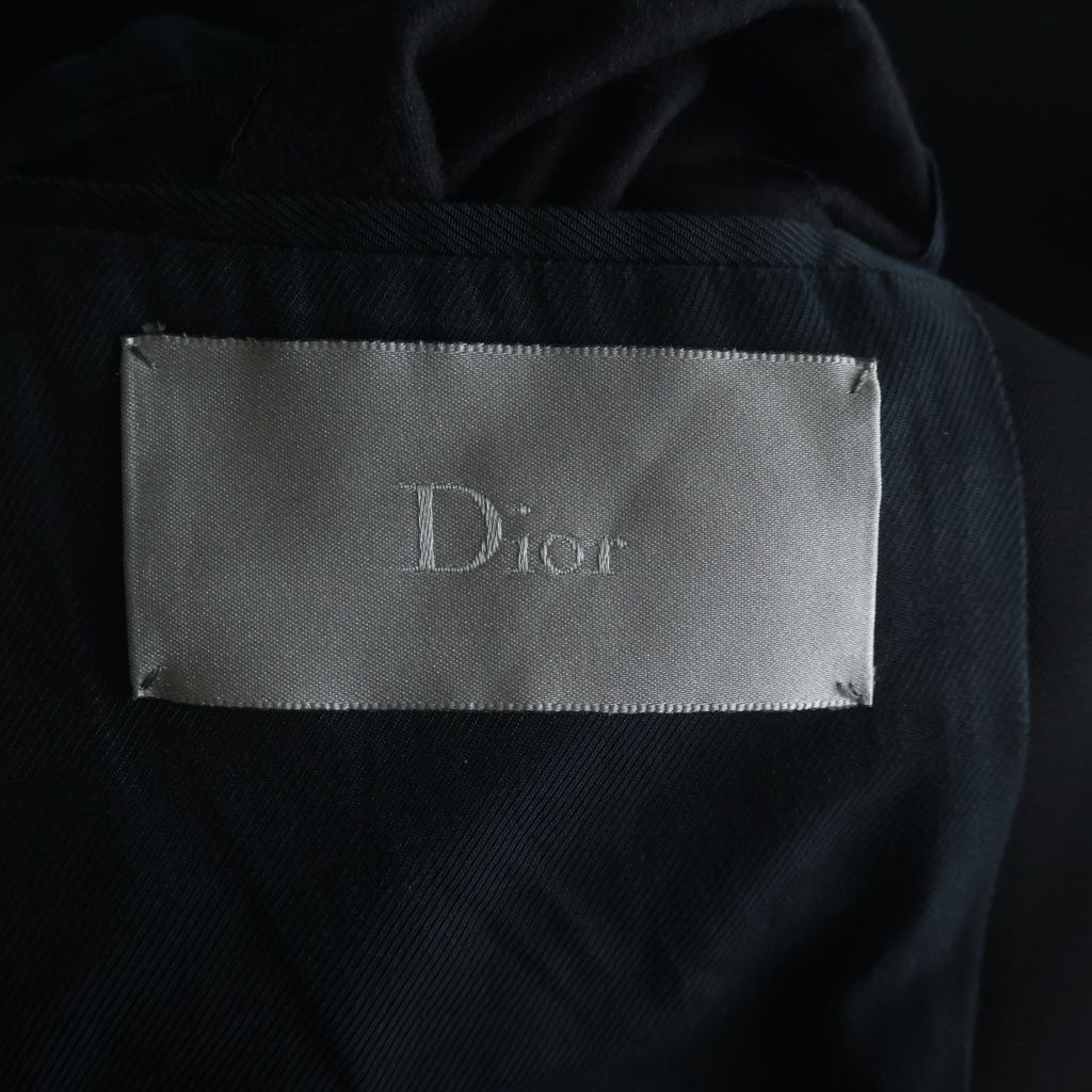 Dior Homme Epaulette Wool Trench Coat Black — view 7