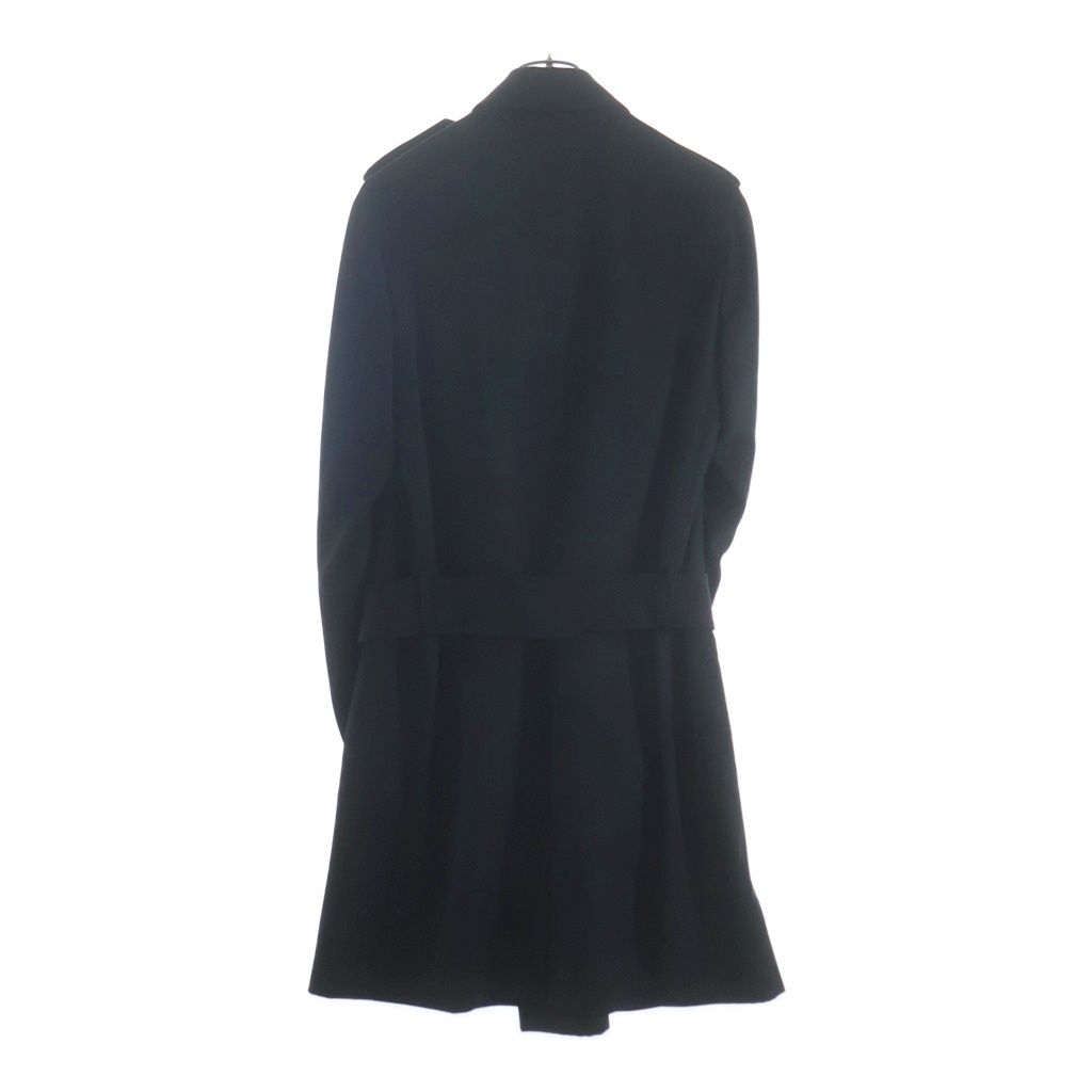 Dior Homme Epaulette Wool Trench Coat Black — view 2