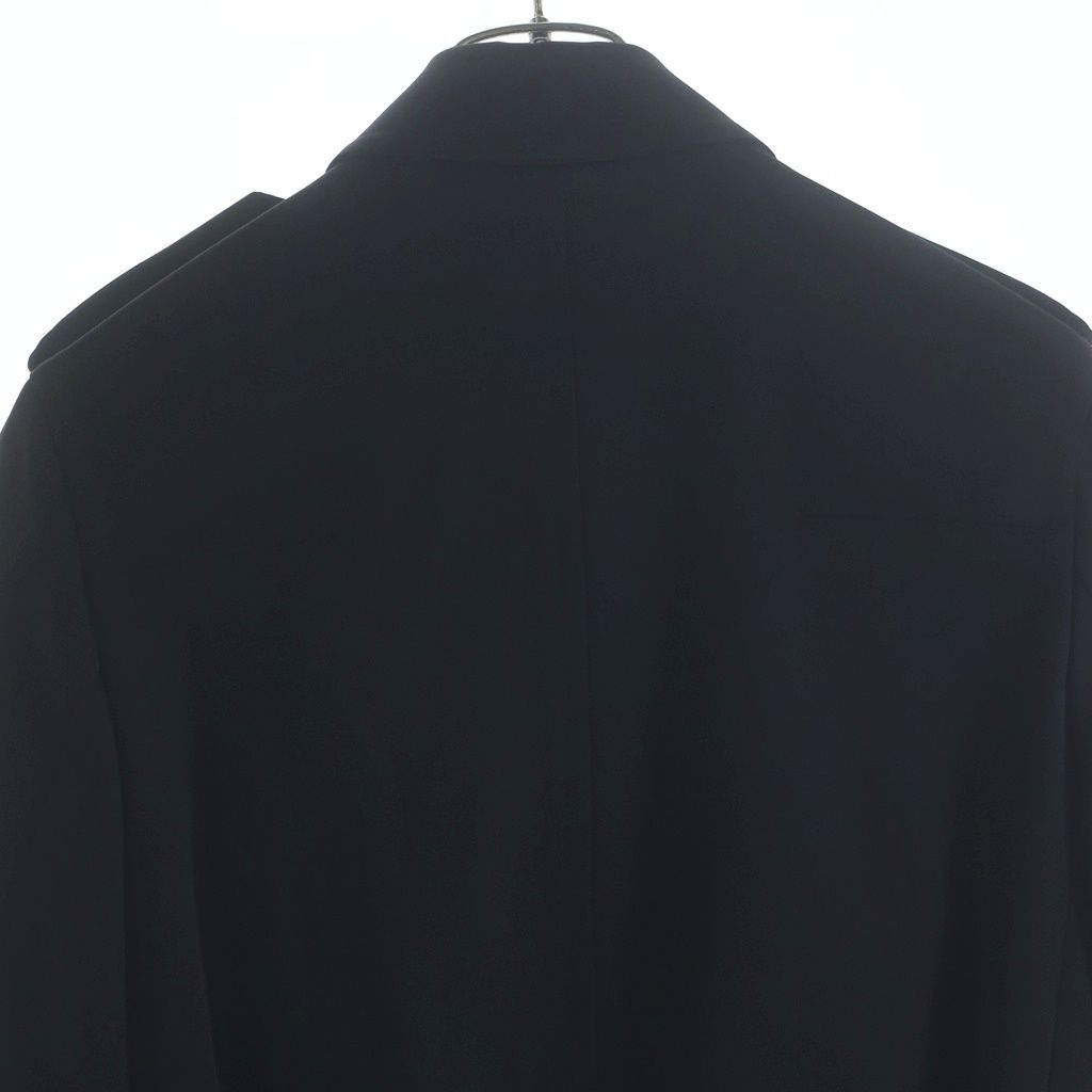 Dior Homme Epaulette Wool Trench Coat Black — view 4