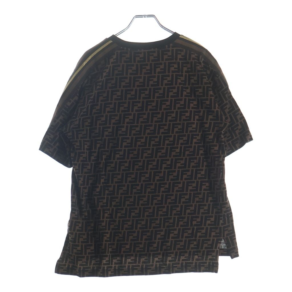 Fendi Zucca FF Logo Cotton T-Shirt Brown Black 40 — view 2