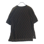 Fendi Zucca FF Logo Cotton T-Shirt Brown Black 40 — view 2