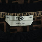 Fendi Zucca FF Logo Cotton T-Shirt Brown Black 40 — view 7