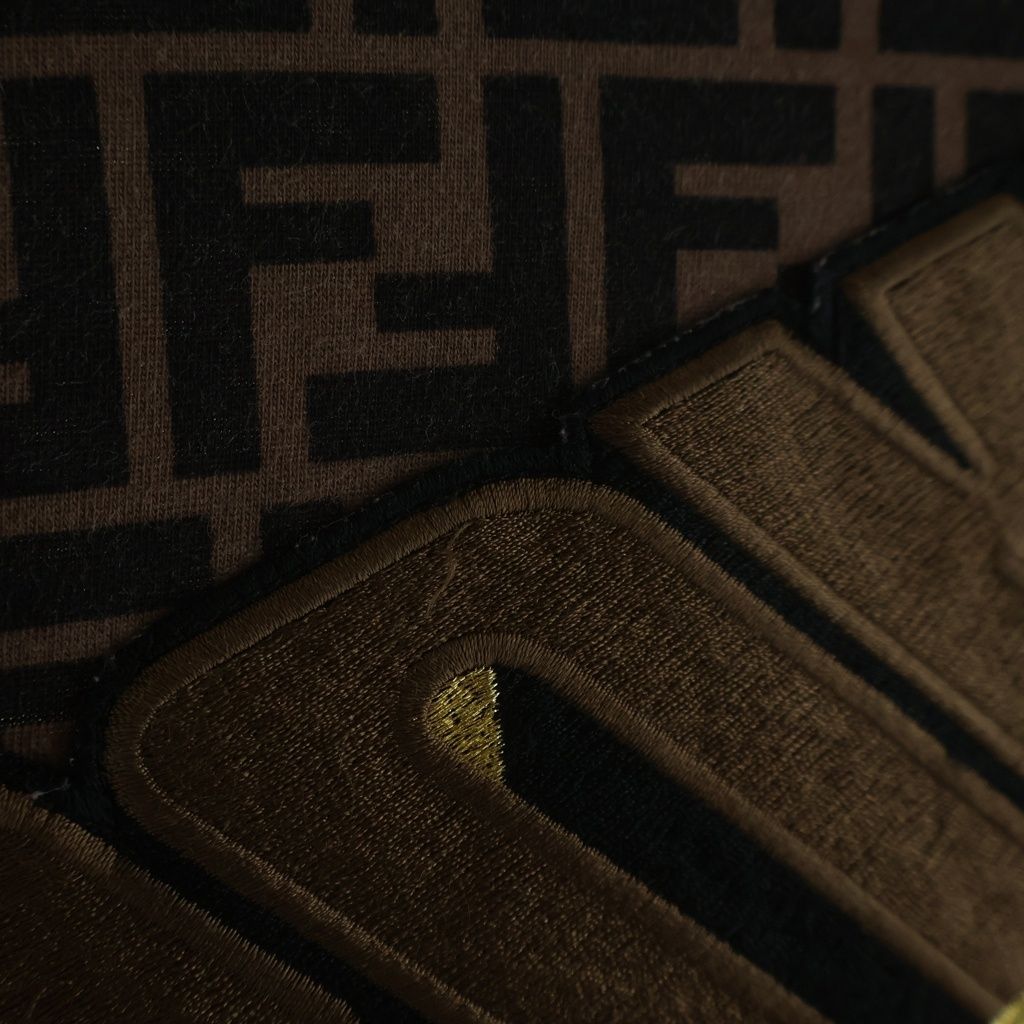 Fendi Zucca FF Logo Cotton T-Shirt Brown Black 40 — view 6