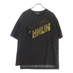 Fendi Zucca FF Logo Cotton T-Shirt Brown Black 40