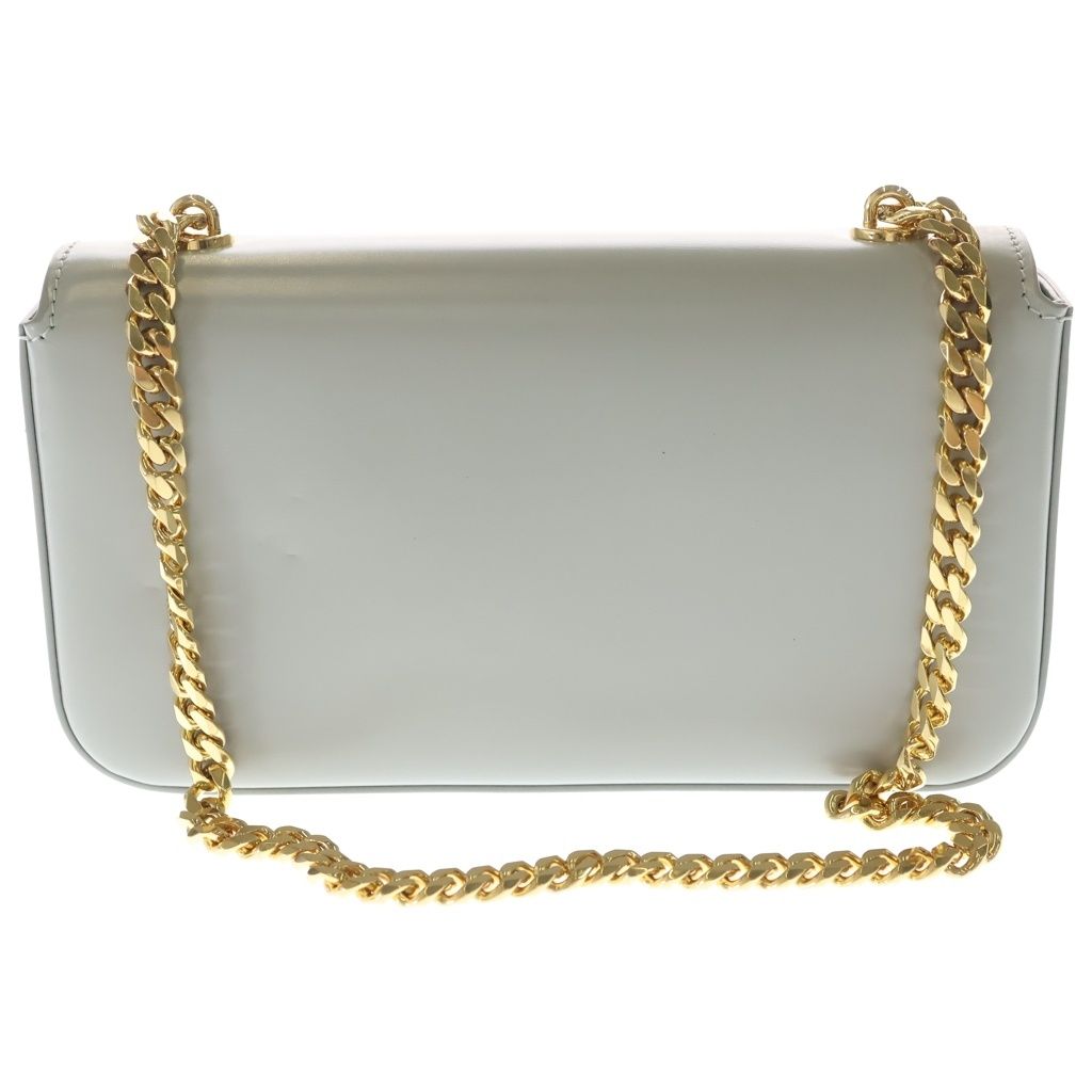 Celine Claude Triomphe Leather Chain Shoulder Bag Gray — view 2