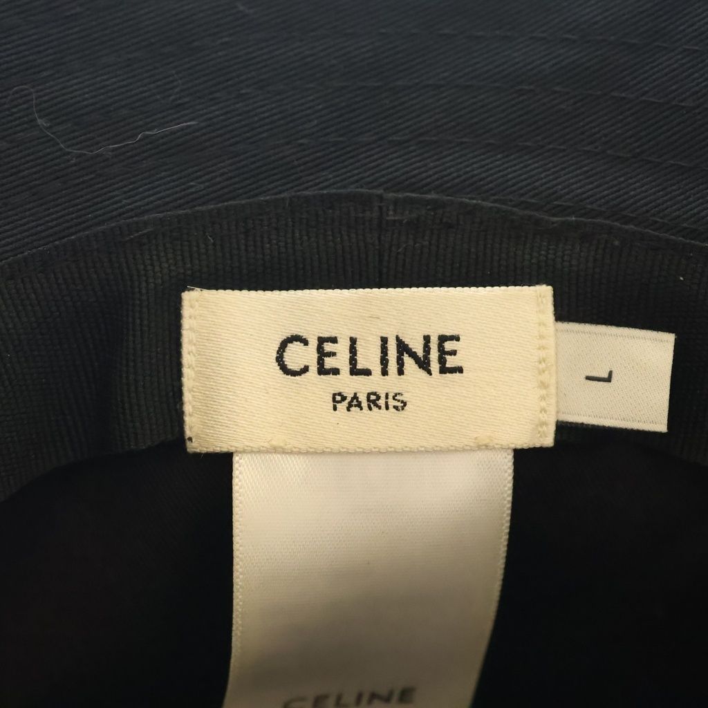 Celine Logo Bucket Hat Sequin Print Black — view 7