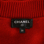 Chanel Cashmere Knit Cardigan Coco Bijou Button Red 36 — view 6