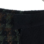 Chanel Coco Button Wool Tweed Set Vintage Tight Skirt 38 Black Green Brown — view 6