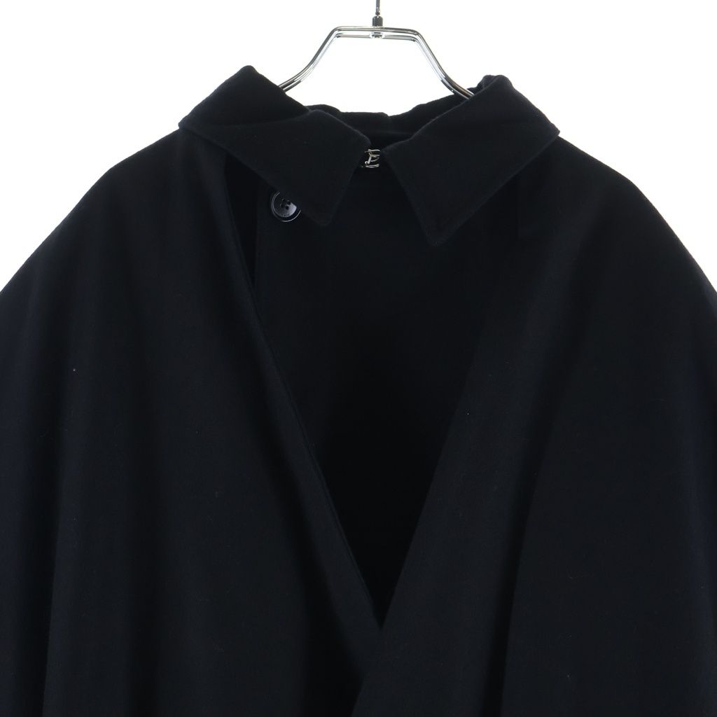 Dior Homme Chris Era Wool Cape with Cloak Coat Black — view 3