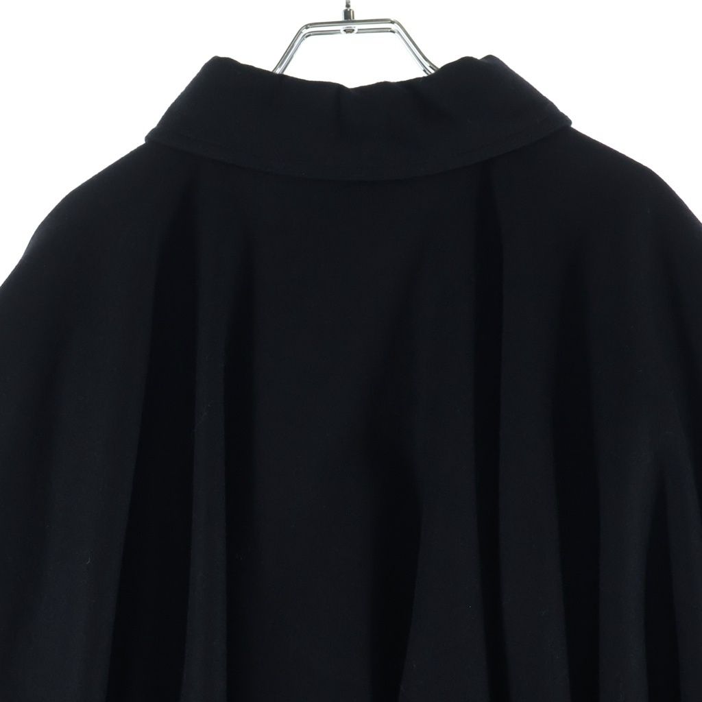 Dior Homme Chris Era Wool Cape with Cloak Coat Black — view 4