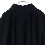 Dior Homme Chris Era Wool Cape with Cloak Coat Black — view 4
