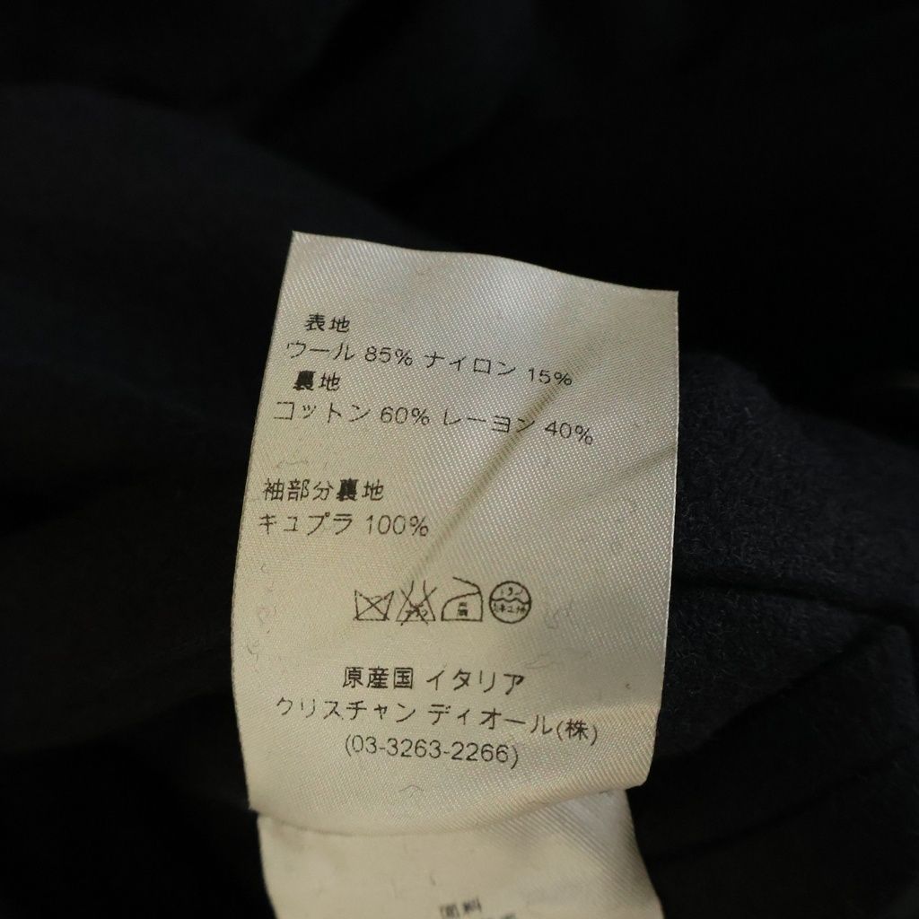 Dior Homme Chris Era Wool Cape with Cloak Coat Black — view 8