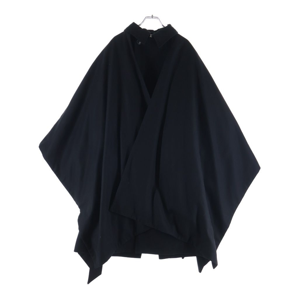 Dior Homme Chris Era Wool Cape with Cloak Coat Black