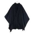 Dior Homme Chris Era Wool Cape with Cloak Coat Black