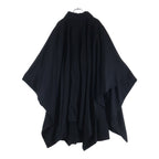 Dior Homme Chris Era Wool Cape with Cloak Coat Black — view 2