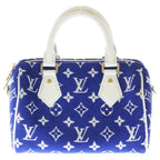 Louis Vuitton Monogram Speedy Bandouliere 20 2-Way Handbag Blue