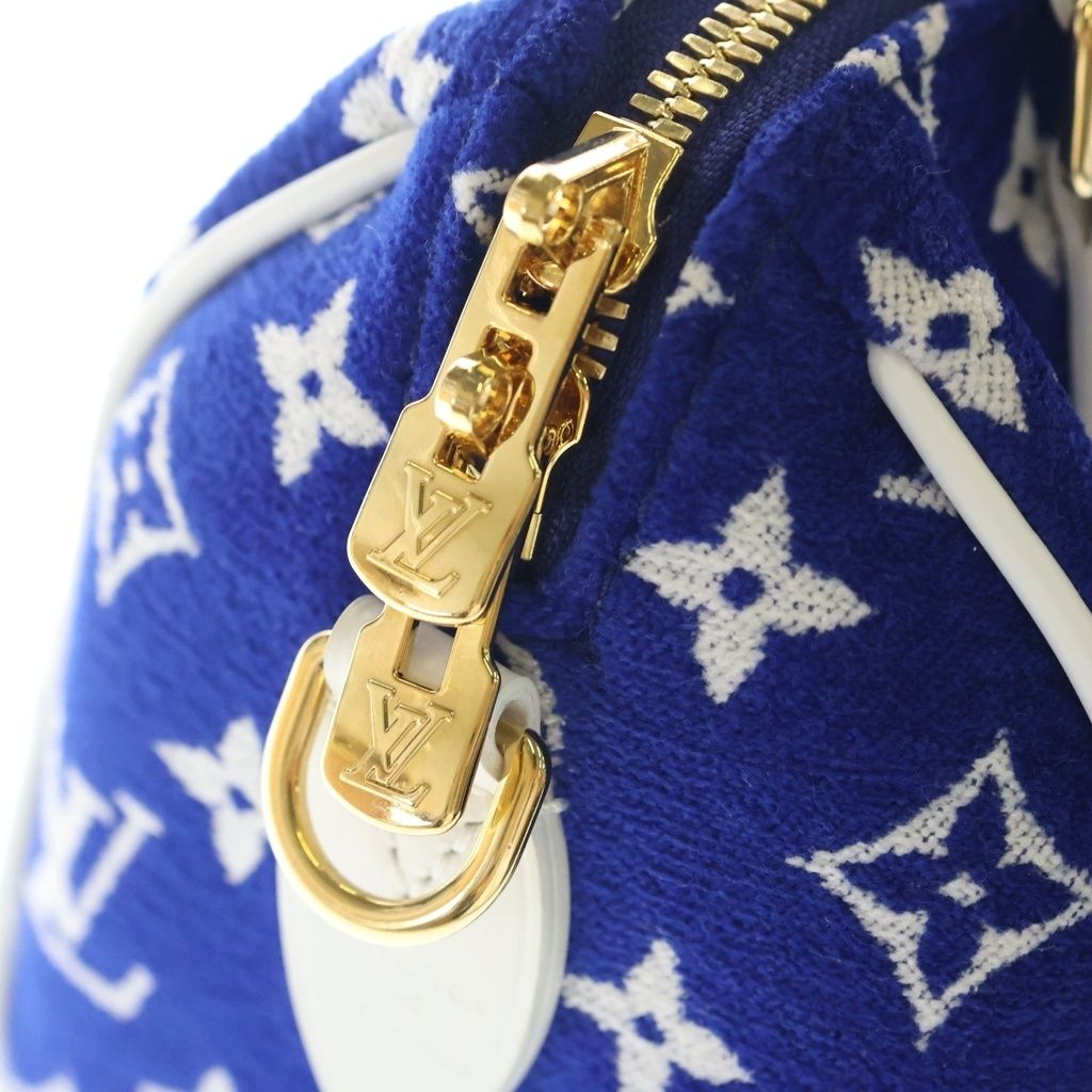 Louis Vuitton Monogram Speedy Bandouliere 20 2-Way Handbag Blue — view 6