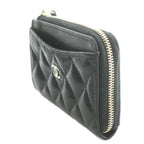 Chanel Classic Zip Card Case CC Logo Shiny Grained Calfskin Cavius Quilted — view 2