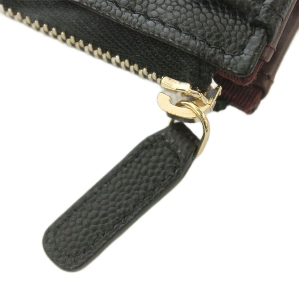 Chanel Classic Zip Card Case CC Logo Shiny Grained Calfskin Cavius Quilted — view 7
