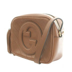 Gucci Blanc Shoulder Bag Leather GG Logo Interlocking One Color Tassel Brown BB — view 2
