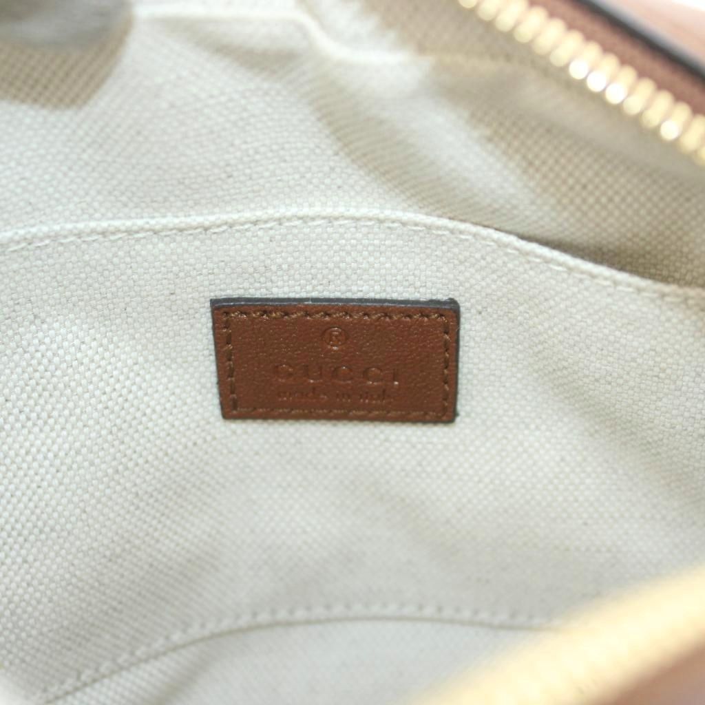 Gucci Blanc Shoulder Bag Leather GG Logo Interlocking One Color Tassel Brown BB — view 4