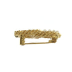 Chanel CC Logo Faux Pearl Rhinestone Brooch Pin Badge Gold Color BB — view 3