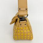 Bottega Veneta Intrecciato Flap Shoulder Bag Leather Yellow Camel Vintage — view 5