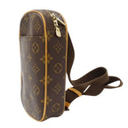 Louis Vuitton Shoulder Bag Monogram Canvas Pochette Gange Brown Crossbody Outfit — view 4