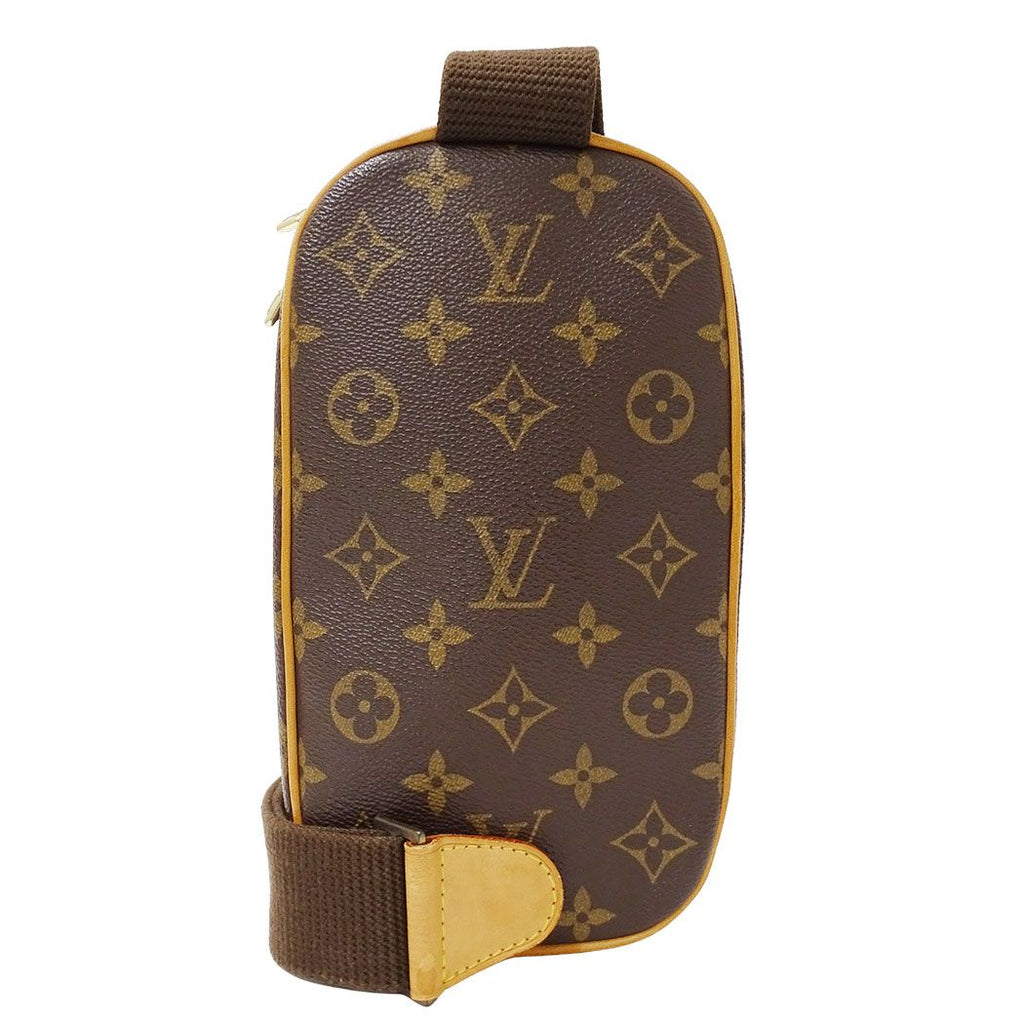 Louis Vuitton Shoulder Bag Monogram Canvas Pochette Gange Brown Crossbody Outfit — view 2