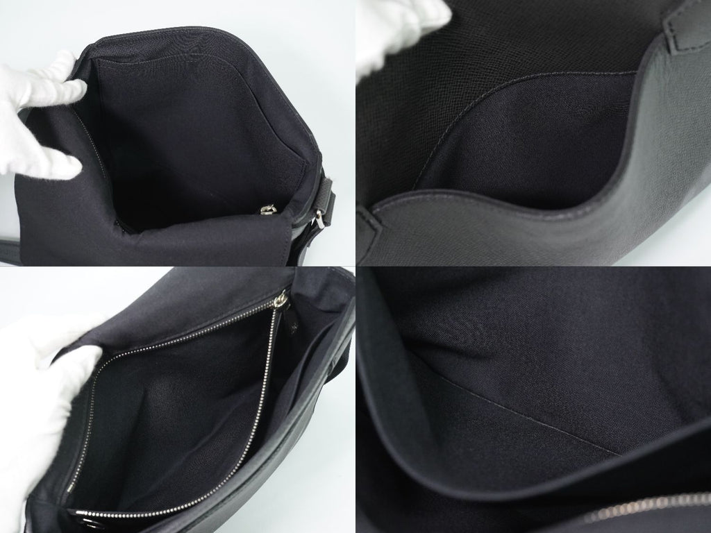 Louis Vuitton LV Roman PM Taiga Leather Shoulder Bag Ardoise — view 8