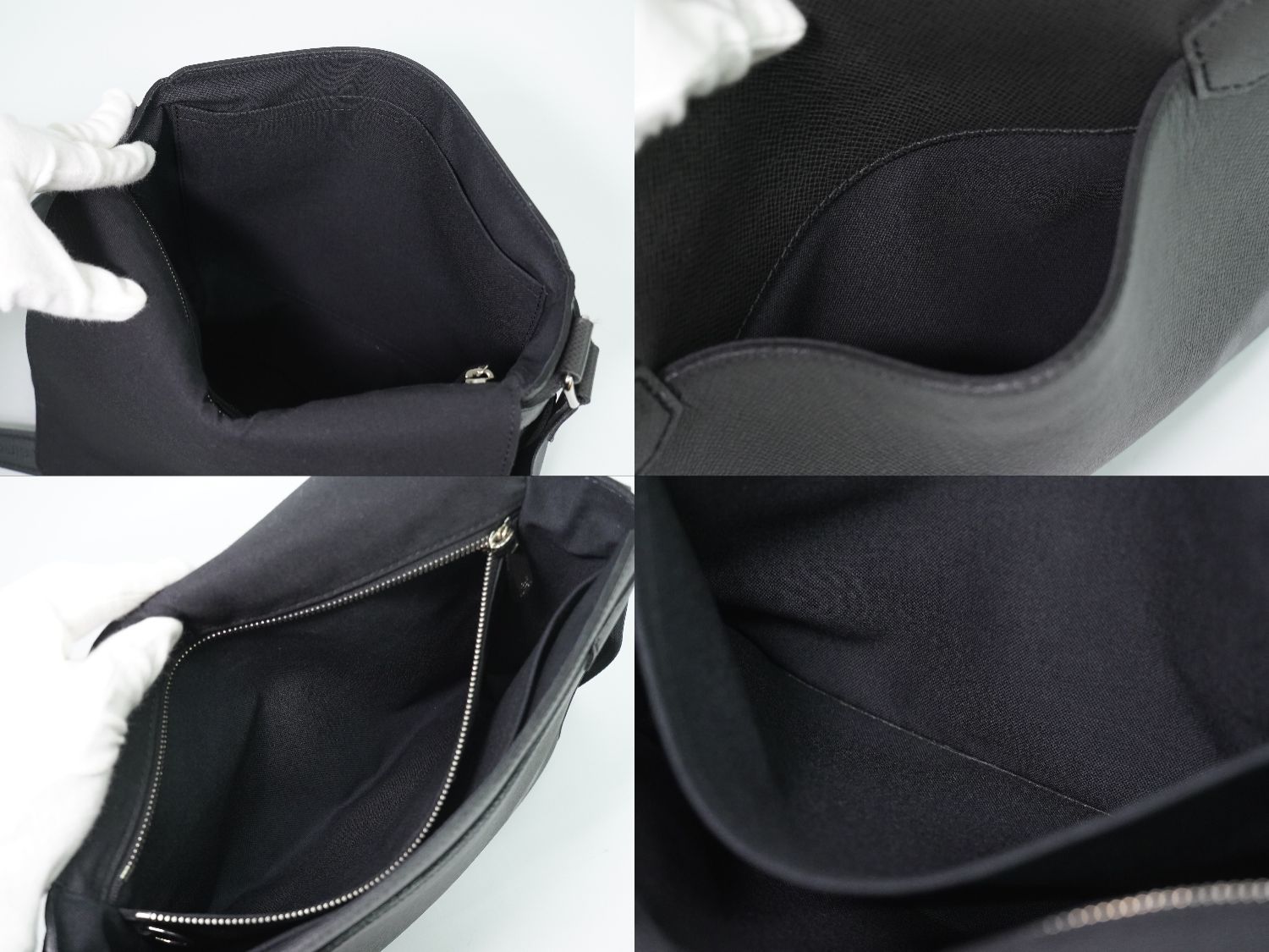 Louis Vuitton LV Roman PM Taiga Leather Shoulder Bag Ardoise — view 8