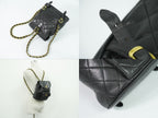 Chanel CC Logo Quilted Backpack Lambskin Leather Black — view 6