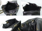 Chanel CC Logo Quilted Backpack Lambskin Leather Black — view 8