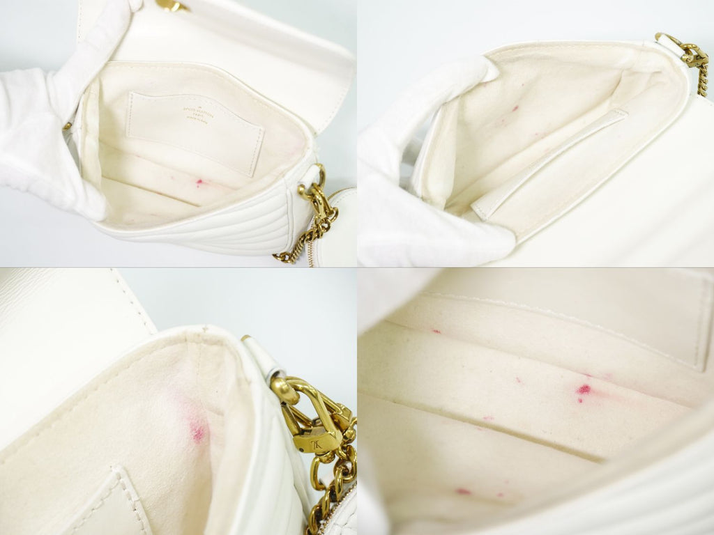 Louis Vuitton LV New Wave Multi Pochette Leather Chain Shoulder Bag White — view 8