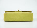 Chanel CC Logo Quilted 23 Double Flap Chain Shoulder Bag Lambskin Leather Green — view 3