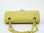 Chanel CC Logo Quilted 23 Double Flap Chain Shoulder Bag Lambskin Leather Green — view 5