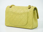Chanel CC Logo Quilted 23 Double Flap Chain Shoulder Bag Lambskin Leather Green — view 2