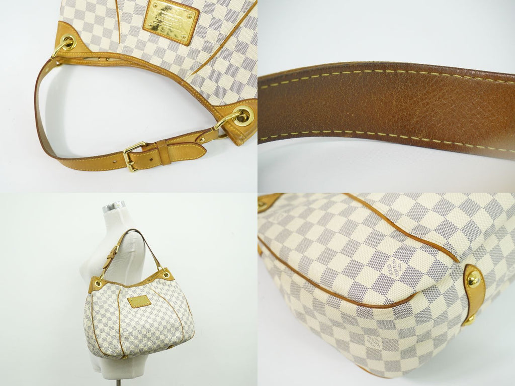 Louis Vuitton LV Galleria PM Damier Azur Shoulder Bag White Gray — view 6
