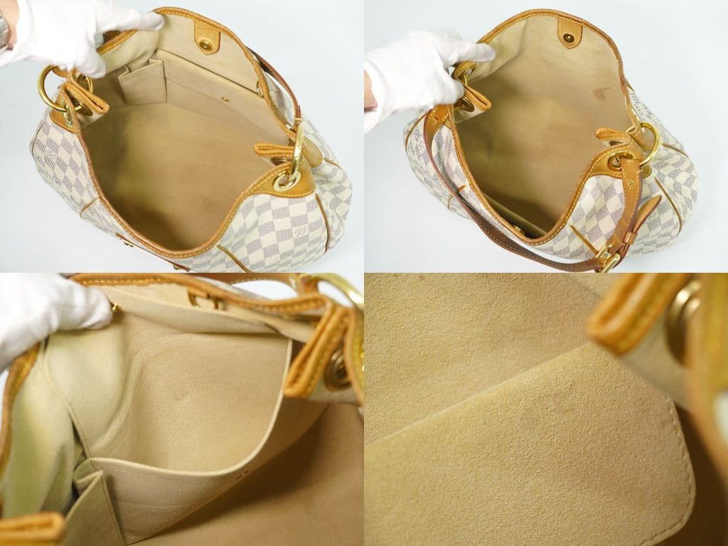 Louis Vuitton LV Galleria PM Damier Azur Shoulder Bag White Gray — view 8