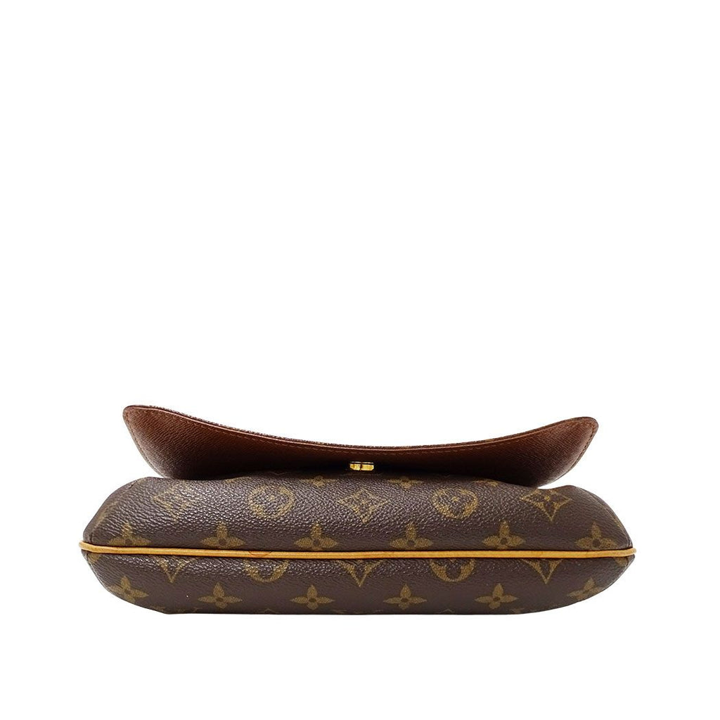 Louis Vuitton Shoulder Bag Monogram Canvas Musette Tango Short Brown Flap Style — view 3