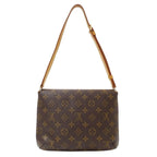 Louis Vuitton Shoulder Bag Monogram Canvas Musette Tango Short Brown Flap Style — view 2